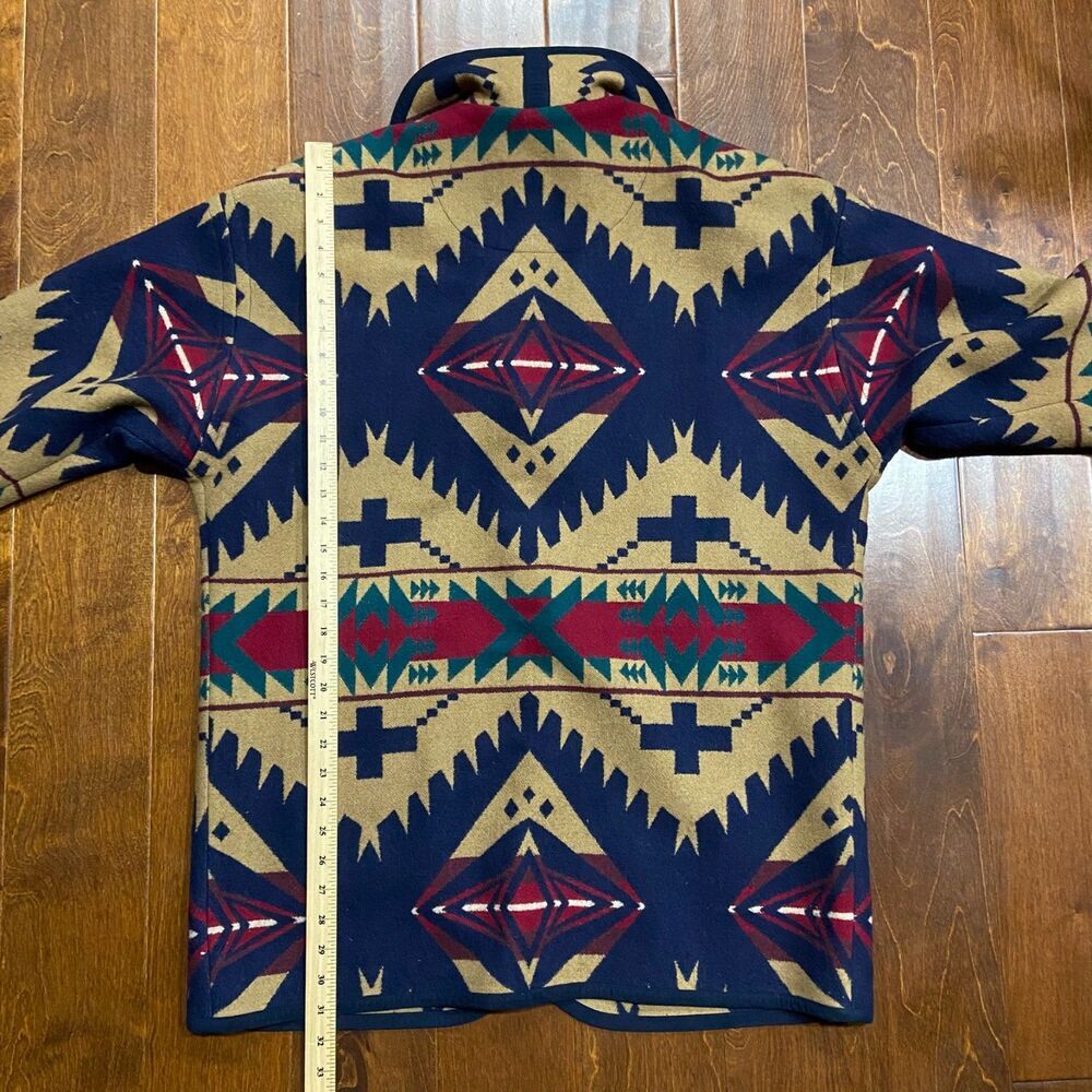 Pendleton Knockabouts Vintage Wool Coat Jacket Aztec Southwestern Women's L - Picture 11 of 11